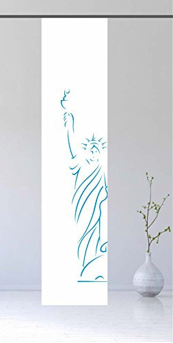 gardinen-for-life Flächenvorhang New York Blue - Schiebevorhang, Gr.60x245 cm