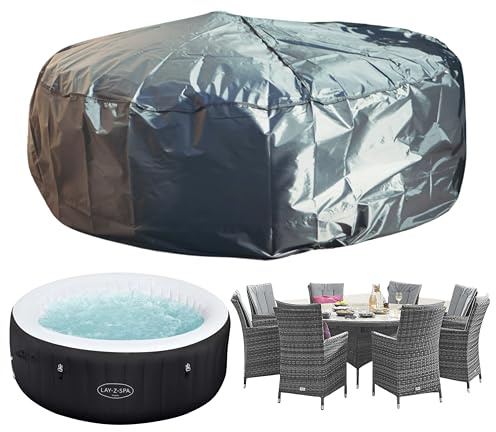 Speedwellstar Round Garden Table Hot Tub Cover Fitted Circular Drawstring Circular (Medium)