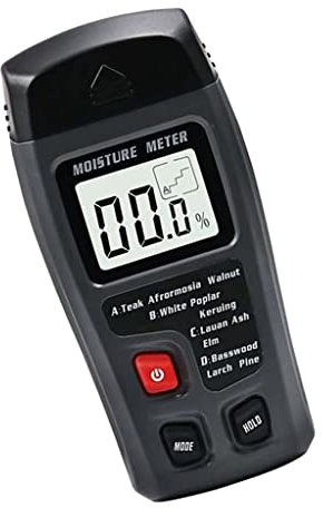 Fenteer Professional Damp Meter, Wood Moisture Meter Moisture Detector Humidity Measuring for Wood Firewood Logs Plaster Cardboard Paper