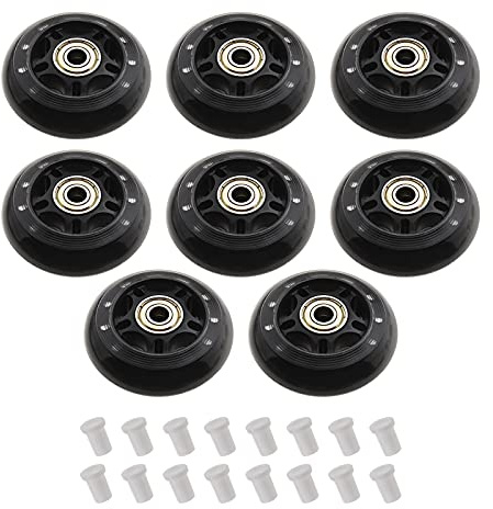ECSiNG 8pcs Roues de Patinage 70mm 82A avec Roulement ABEC-7 608ZZ pour Garçons et Filles Équitation Récréative en Plein Air