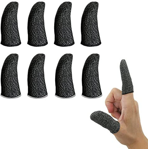 NIANOPKM PUBG Manchon de Doigt de Jeu Mobile, 8 Pièces Contrôleur de Jeu pour Téléphone Portable Respirant, Ultra Mince Anti-Transpiration Sensible à l'écran Tactile Ensemble de Doigts