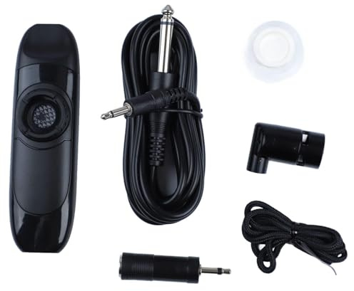 Kazoo électrique, 11 Cm en Résine D'alliage D'aluminium Professionnel Petit Kazoo Portable avec Micro pour la Performance (Noir)