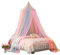 ZIQINPSQ Ciel de lit pour filles, ciel de lit arc-en-ciel pour lit, tente de jeu princesse pour enfants, filet de lit à suspendre pour décoration de chambre de filles (arc-en-ciel)