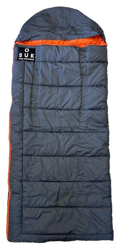 SOUK ONE Premium Kinderschlafsack Outdoor Camping Deckenschlafsack 3-4 Jahreszeiten für Kinder und Jugendliche (Grau, 70cm x 135cm)