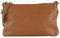 modamoda de T258 Damen Leder Umhängetasche Clutch Kosmetiktasche handmade in Italy, Farbe:Cognac