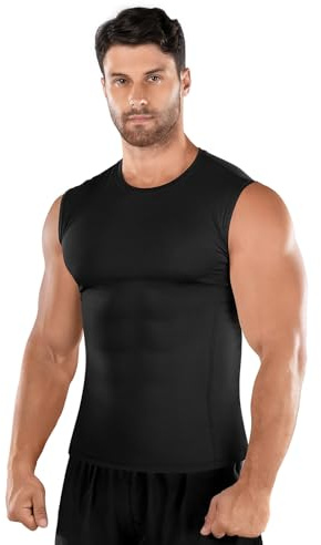 Niksa 1 Pack Men's Compression Shirts Sleeveless Dry Fit Gym Workout Tank Top，Black,S