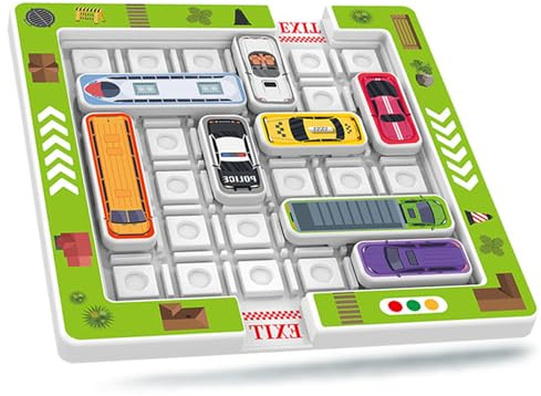 Parkspiele, Rush Hour Spiel, Denken Logik Puzzle Spiele ab 3 4 5 6 7 8 Jahren, uto Spielzeug Stauspiel Logikspiel mit 915 Levels, Brettspiele ab 6 Jahre, Familienspiel Reisespiel Geduldspiel