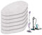 Zeltauto 6 Packs Reusable Steam Cleaner Cloths Compatible with Polti Vaporetto SV440_DOUBLE Steam Mop Cleaning Refills Washable Accessories Replacement Remove Stain