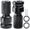 2 Pack Impact Driver Socket Adaptor 1/2 Inch Square Drive to 1/4 Inch Hex Shank Socket Adapter Quick Release Chuck Converter for Impact Ratchet Wrench Screwdriver Bit Holding Socket