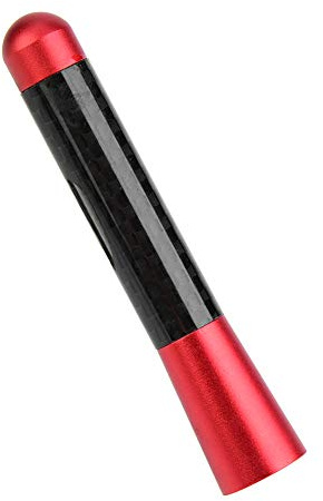 Antenna per Auto da 3 Pollici, Antenna Sostitutiva per Auto da 3 Pollici, Antenna per Antenna Corta in Fibra di Carbonio per la Modifica Universale Dell'auto (Rosso)