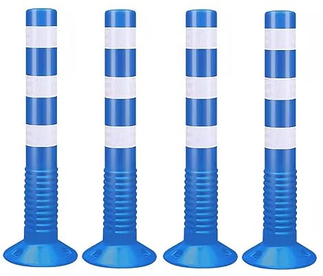 Coni stradali, Paletti delimitazione, 75cm Coni Di Parcheggio Di Sicurezza In Plastica Con Viti, Posta Di Delimitazione Di Attenzione Per Segnaletica Stradale, Lotto Di Costruzione E Parcheggi ( Color