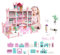Balakaka Puppenhaus Traumhaus für Mädchen, 11 Zimmer und 3 Terrasse, mit Miniatur-Möbelzubehör, DIY 3D Traum Prinzessin Haus für Toddler Geschenk für 3 4 5 6 7 8 Jahre
