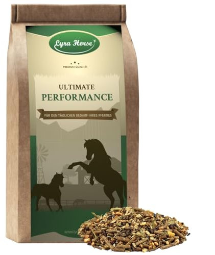 Lyra Horse® | 20 kg de muesli aux Herbes pour Chevaux | Céréales complètes & Herbes | Source d'énergie équilibrée | Aide à la Digestion | Aliment de Haute qualité pour Chevaux | Riche en vitamines