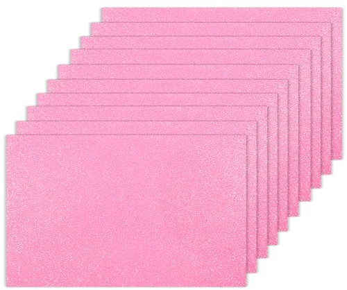 10 Pcs Glitter Foam Sheets,7.8 x 11.8 inch Sparkles Craft Foam Sheets Paper for Crafts DIY Arts Projects Cosplay Handicraft Home Decoration (Pink)
