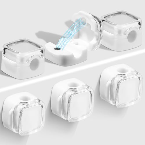 Azyvum Kabelhalter Selbstklebend, 6 Stück Magnetic Cable Clips, Magnetischer Schreibtisch Kabelorganisator, Wandhalter für Kabel,Selbstklebender Kabelhalter für Schreibtisch, Nachttisch, Ladekabel USB