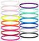 DIVINA VITAE 15 Stück Dünnes Sport Haarband Herren Elastische rutschfeste Haarbands Jungs Stirnband Freizeit Dehnbare Schmal Farbig Thin Stirnbänder Für Damen Frauen Kinder