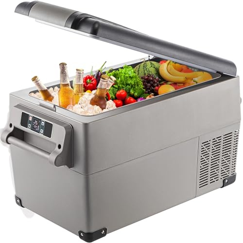 ZHIMAI Glacière électrique, 35 L Frigo, 12 V et 230 V congélateur pour Voiture, Camion, Camping-Car, Bateau et Prise de Courant Réfrigérateur Compresseur Voiture
