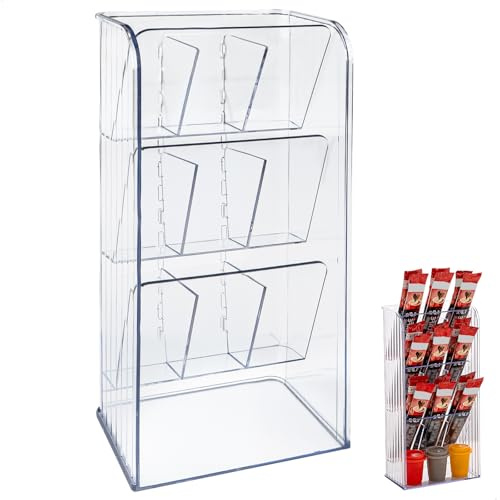 lemgyiamz Kapselhållare, pennhållare, kaféorganisatör, avtagbara avdelare och stor förvaringskapacitet, lämplig för förvaring av olika storlekar av kaffe och andra drycker, 12,2 x 8 x 25 cm