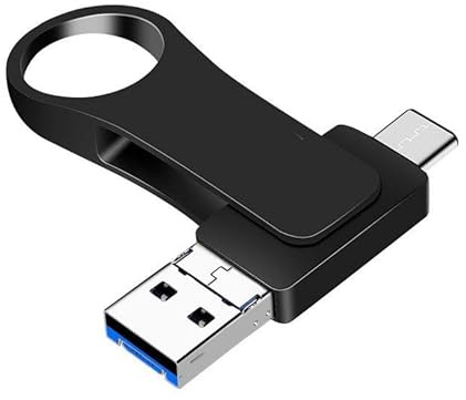 Memoria USB 512GB Portátil 4 en 1 Alta Velocidad Metal Pen Drive Photo Stick Tipo C Protección Contraseña USB Memory Stick para Smartphones/Android/PC/OTG/Tabletas
