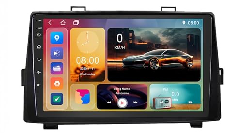 Autorradio Android 15 de 9 Doble DIN para Toyota Noah/Esquire/Voxy 2007-2013, con CarPlay, cámara Trasera, Control del Volante, Bluetooth, GPS, Radio FM y WiFi (A1 1G+32G).