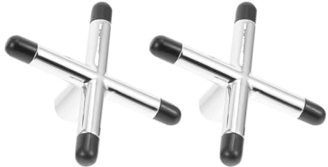 Toyvian 2 Pièces Tête de Pont de Queue de Billard en Métal Argenté Portable Support Coulissant pour Usage Professionnel et Accessoires de Billard de Table