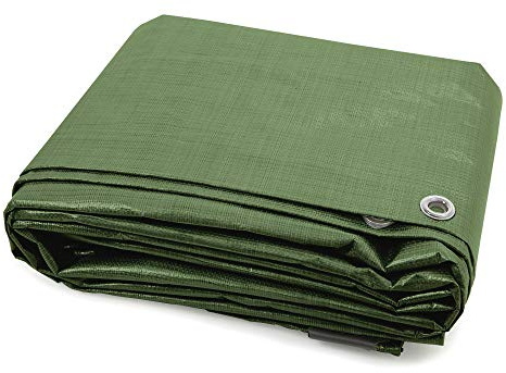 jarolift Bâche De Couverture De Piscine, Bâche Tissée en Polyéthylène 90 g/m², Imperméable À l'eau Résistant À La Moisissure Indéchirable, 4 x 8 m, Vert