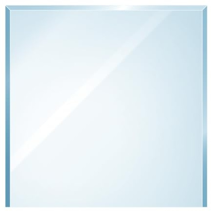 raik Kamin Glasplatte Quadrat 110 x 110 cm aus ESG-Sicherheitsglas mit Facette Dicke 6 mm Bodenplatte als Funkenschutz für Kaminöfen