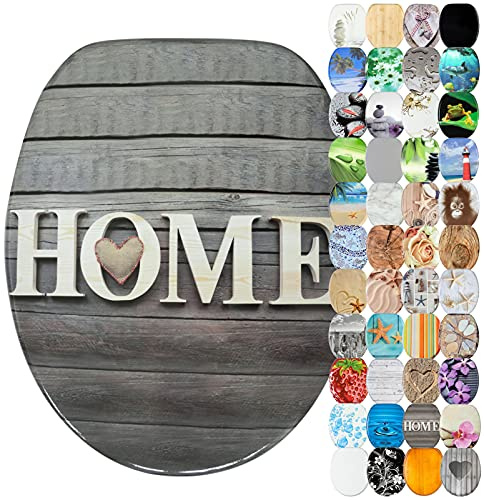 Soft Close Toilet Seat | Stable Hinges | Easy to Mount | Many Different Designs (Welcome)