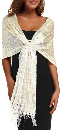 Rheane Chales y envolturas para vestidos de noche, chales para mujer con hebilla para vestidos de fiesta, de noche, bodas y fiestas, Large