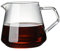 ZNZNANG Servidor de café, vidrio de borosilicato, adecuado para preparar café, leche, té (650 ml)