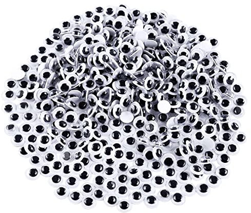 1000 Pieces , Self-Adhesive, Googly Eyes for DIY Crafts, Scrapbooking, Doll Making, Toys, 6 mm