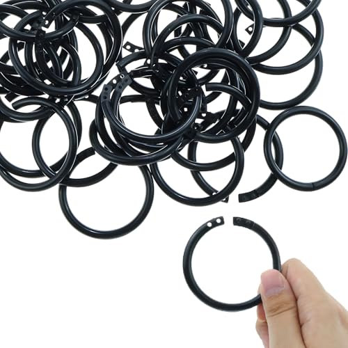 45 Stück gardinenringe zum öffnen,Duschvorhangringe,Duschvorhang Haken,50mm Gardinenringe Vorhangringe,Kunststoff Duschvorhang Haken für die Meisten Duschvorhänge Geeignet ist
