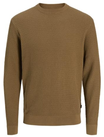 JACK & JONES Jprblareagan Knit Crew Neck, Beige, M para Hombre
