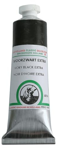 Old Holland Classic Oil Color - Ivory Black Extra 40ml Tube 40ml Tube
