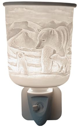 Cello Plug-In Wax Melt Burner – 3D Polar Bear Design | Porcelain Electric Oil Warmer Aroma Lamp for Wax Melts Polar Bear Gift Home Fragrance Friendship Ornament Birthday Present Room Decor