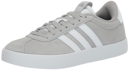 adidas Damen VL Court 3.0 Sneaker, Grau/Weiß/Silber-Metallic, 40.5 EU
