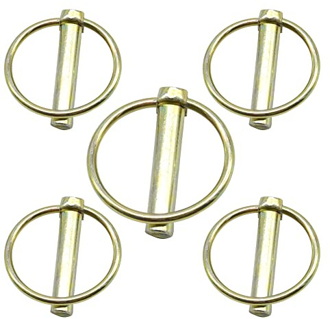 CEEYSEE 5Pezzi Copiglia a Scatto Spine Perni di Collegamento Ø10x45mm Perno a Sfera Girevole Perno di Sicurezza per Auto, Rimorchi, Fuoristrada,Camion, Falciatrici, Trattori (OX10 x 45mm)