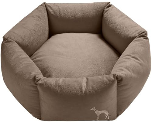 HUNTER Orthopädisches Hundesofa Merida 6-eckig Farbe Taupe, Größe M