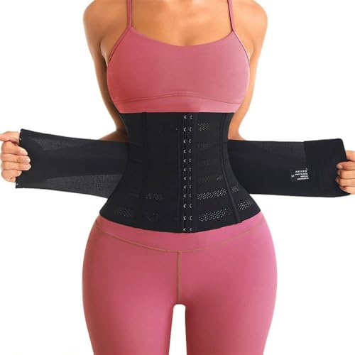XFSRG Cintura Addominale Modellante Fascia Snellente Regolabile per Dimagrire la Pancia Corsetto con Supporto Lombare per Sport Fitness e Uso Quotidiano(M)