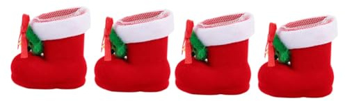 FIXOSHEE 4piezas Botas De Dulces Navideñas Bonitas Bota Colgante Para Decoración Colgante Navideño Para Fiesta