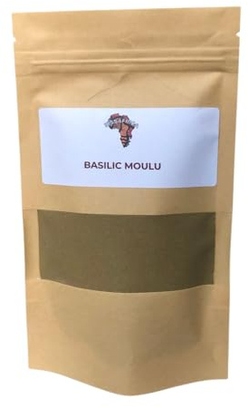 Basilic Moulu 50g – Ocimum Basilicum en Poudre – Herbe Aromatique Naturelle pour Pâtes, Pizza, Sauces Tomate & Cuisine Italienne – 100% Pur, Sans Additif