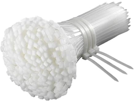 250/500 Uds. Bridas de nailon plástico autoblocantes, bridas con cremallera, alambre a presión blanco/negro(8x200mm,WHITE)