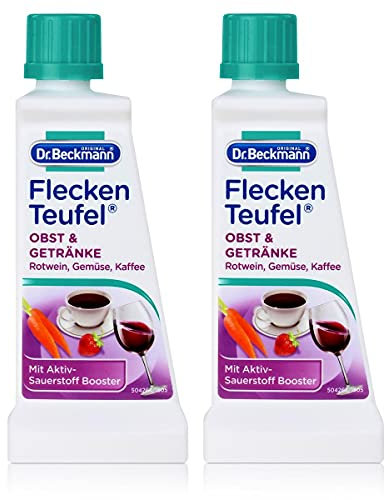 2x Dr. Beckmann Fleckenteufel Obst & Getränke 50 ml - Mit Aktiv-Sauerstoff Booster