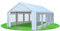 Stabilezelte Partyzelt 4x8 Classic Premium PVC 400 g/m² wasserdicht inkl. Seiten Festzelt Gartenzelt Weiß