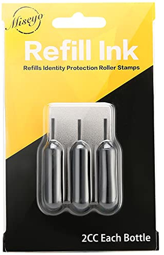 Miseyo Roller Stamp Refill Ink - 3 Pack - Black Ink
