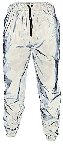 NewL Herren Lauf-/Fahrrad Hose UltraVisible reflektierend, Grau, XL