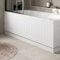Affine® Tongue & Groove 1700mm Front Side MDF Bath Panel 16mm, Modern Wooden Panels for Bathroom Baths Soaking Tubs, Adjustable Plinth, Easy to Cut, White