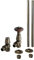 Milano Windsor Traditional Brass Angled Thermostatic Radiator Valve TRV Pipe Set