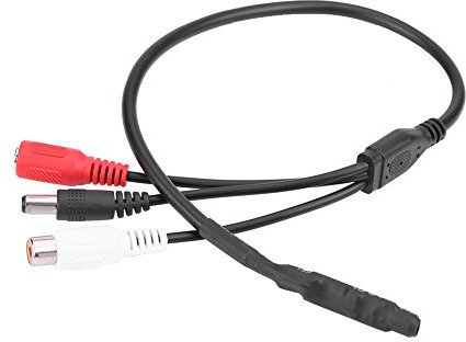 Yosoo Health Gear Dispositivo di presa, Micro ad alta sensibilità Micro CCTV Micro Microfono per telecamera di sicurezza CCTV DVR Suono VCR TV, ecc.