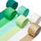 PartyWoo Serpentinas de papel crepé 6 rollos 492 pies, paquete de serpentinas de fiesta verde lima, verde oscuro, verde menta, dorado para decoraciones de cumpleaños (1.8 pulgadas x 82 pies/rollo)